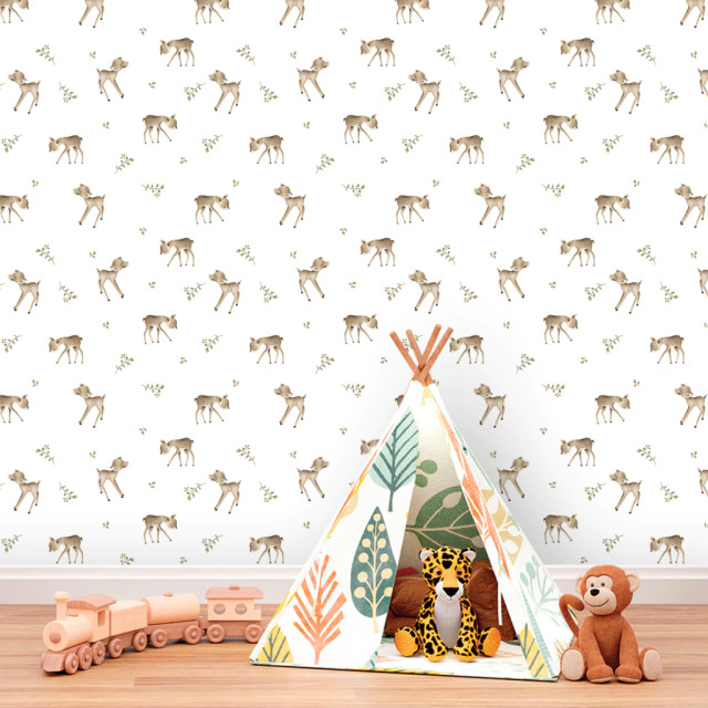 Papel de Parede Baby Bambi na Selva