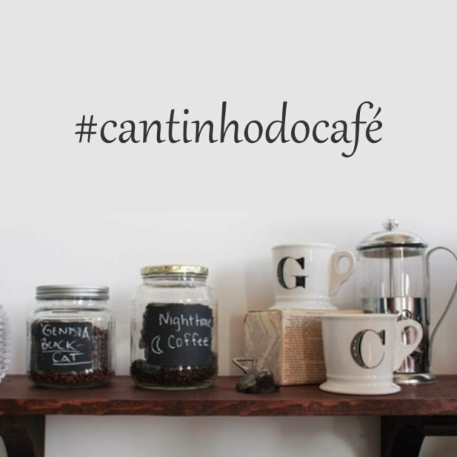 Adesivo Decorativo Frase ''Cantinho do Café''