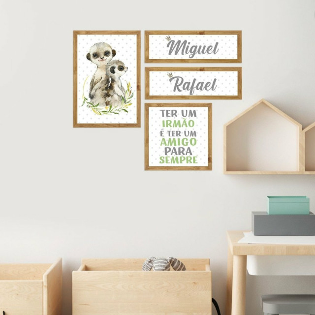 Kit Placas Decorativas Zoo Baby Personalizado