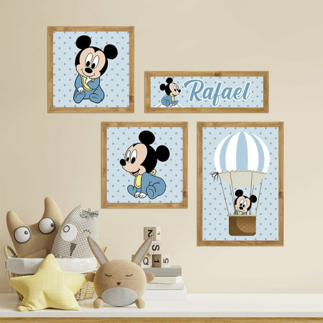 Kit Placas Decorativas Mickey Mouse