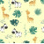 Papel de Parede Baby Girafa e Zebra Cute