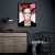 Quadro Decorativo Rihanna Flowers em MDF com moldura 45x60