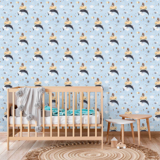 Papel de Parede Baby Viagem Lunar