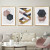 Kit Quadros Decorativos Hexágono Ouro