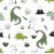 Papel de Parede Infantil Dinossauros Green