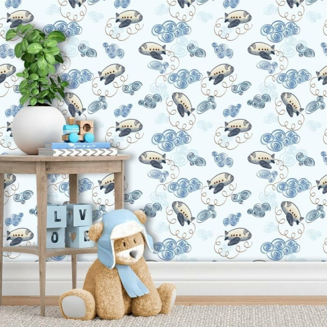 Papel de Parede Baby Aviõezinhos Cute