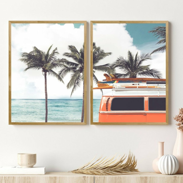 Kit Quadro Decorativo Sea Beach