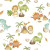 Papel de Parede Baby Amigos Dinossauros