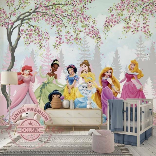 Papel De Parede Personalizado Princesas No Jardim