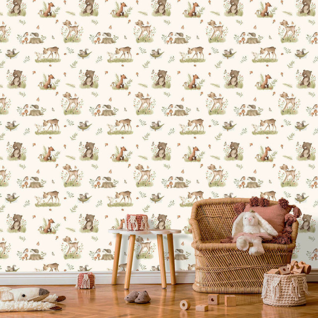 Papel de Parede Baby Aventura no Bosque