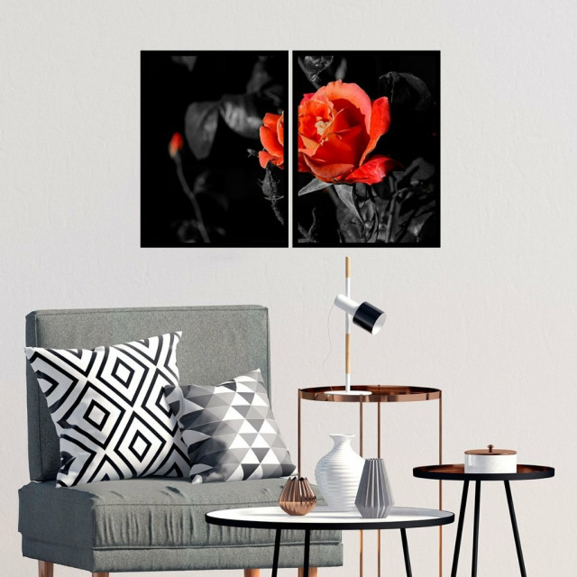 Kit Quadro Decorativo Red Rose