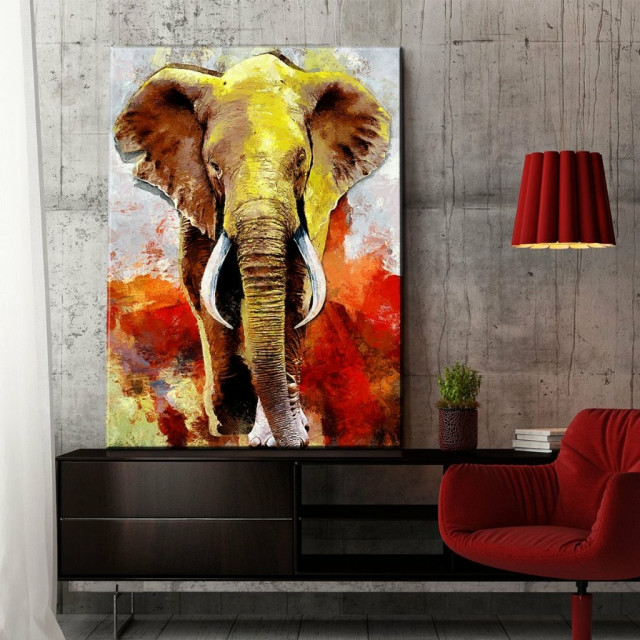 Quadro Elephant Golden