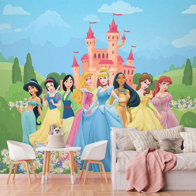 Papel De Parede Personalizado Princesas Fabulosas No Castelo