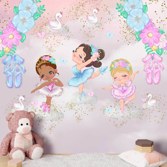 Papel De Parede Personalizado Bailarinas Princesas