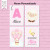 Kit de Placas Decorativas Ovelhas Cute Rosa