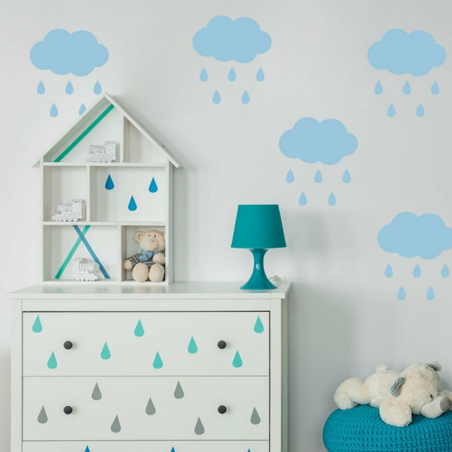 Adesivo de Parede Cloud Rain Blue