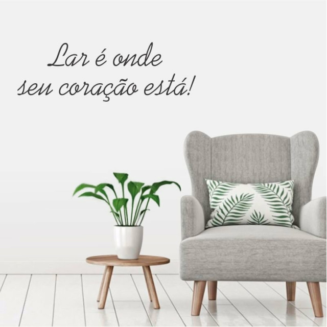 Adesivo Decorativo Frase '' Lar ''