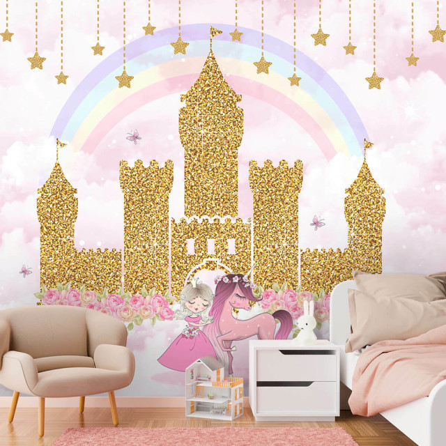 Papel De Parede Personalizado Castelo de Glitter