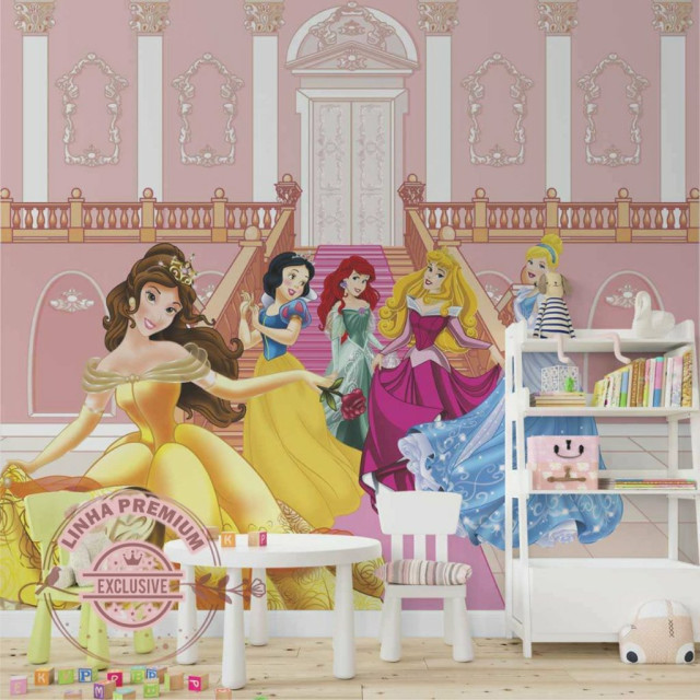 Papel De Parede Personalizado Princesas Festa No Castelo