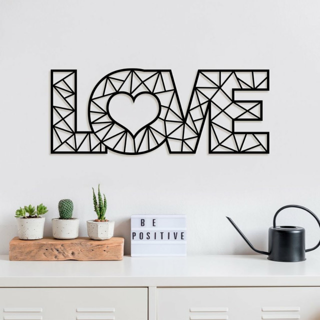 Quadro Decorativo Love Geometric