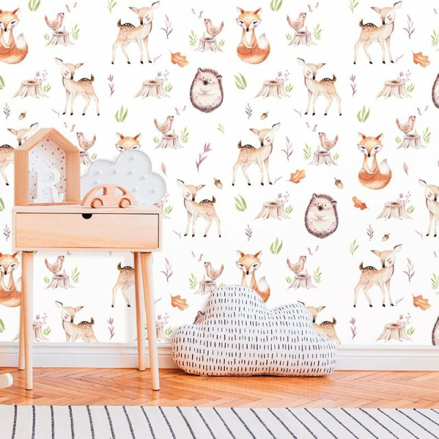 Papel de Parede Baby Floresta Cute