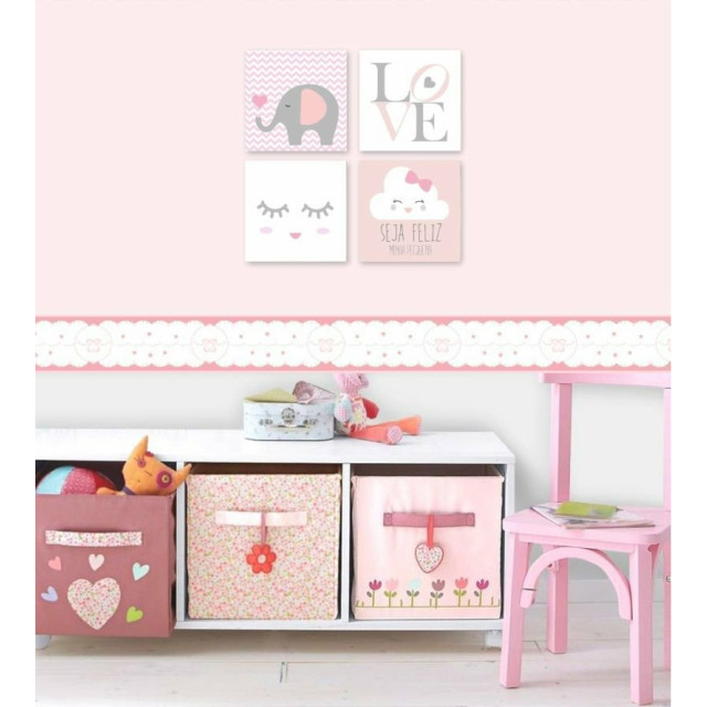 Faixa Decorativa Infantil Lacinho Floral