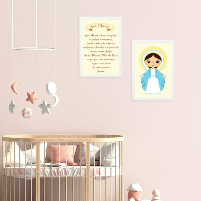 Kit de Placas Decorativas Ave Maria