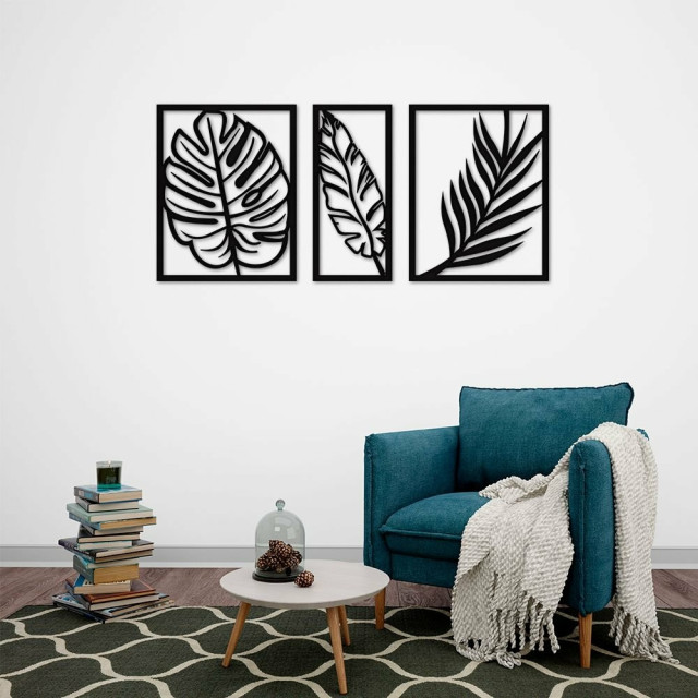 Quadro Decorativo 3D Folhagem