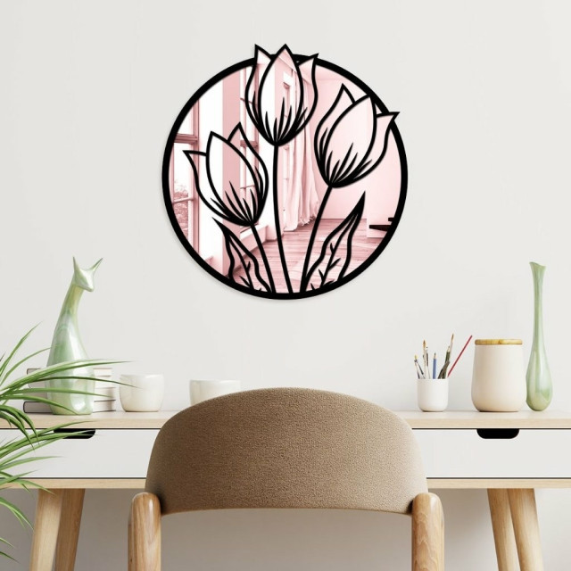 Quadro Decorativo Espelhado Tulipas