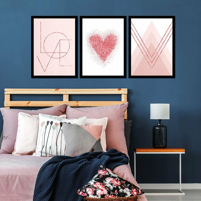 Kit Quadro Decorativo Love Heart