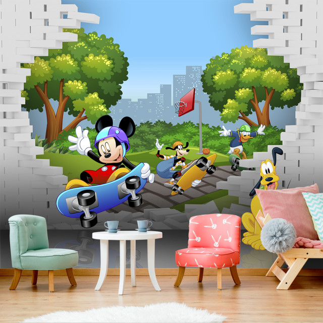 Papel De Parede Personalizado Mickey e sua Turma