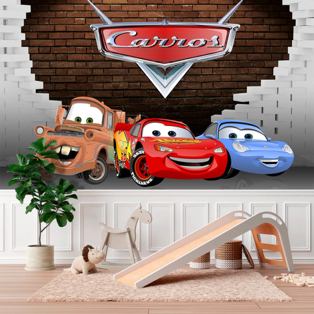 Papel De Parede Personalizado Carros Buraco 3D