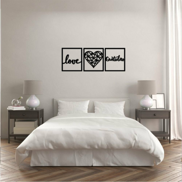 Quadro Decorativo Love & Gratidão