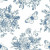 Papel de Parede Floral Azul