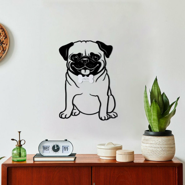 Quadro 3D Cachorro Pug