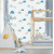 Papel de Parede Baby Nuvens Cute Cinza e Azul