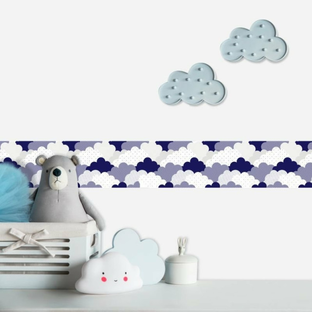 Faixa Decorativa Infantil Nuvens Blue