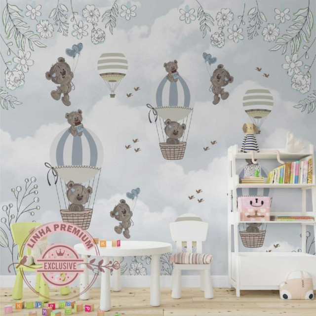 Papel De Parede Personalizado Ursinhos Baby Cute