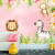 Papel de Parede Personalizado Lovely Safari Pink