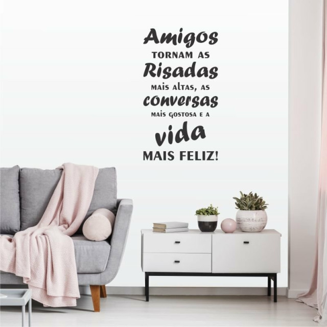 Adesivo Decorativo Frase ''Amigos''