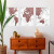 Kit Quadro Decorativo Mapa Mundi Rose Gold Marble