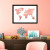 Quadro Decorativo Mapa Rose Gold