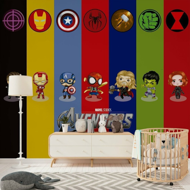 Papel De Parede Personalizado The Avengers Marvel