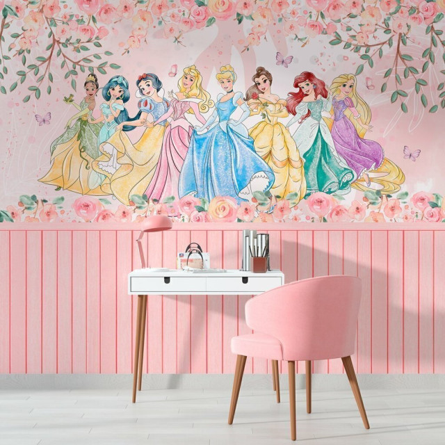 Papel de Parede Personalizado Floral Baile das Princesas