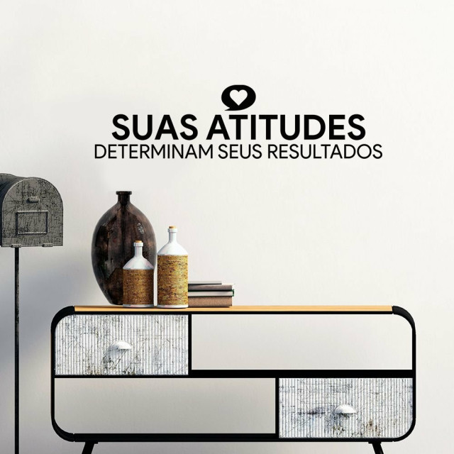 Adesivo Decorativo Frase Atitude