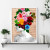 Quadro Mulher com Flores na Cabeça Colorful