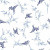 Papel de Parede Pássaros Azul Floral