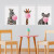 Kit Quadro Decorativo Animals Bubble Gum