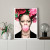 Quadro Decorativo Rihanna Flowers em MDF com moldura 45x60