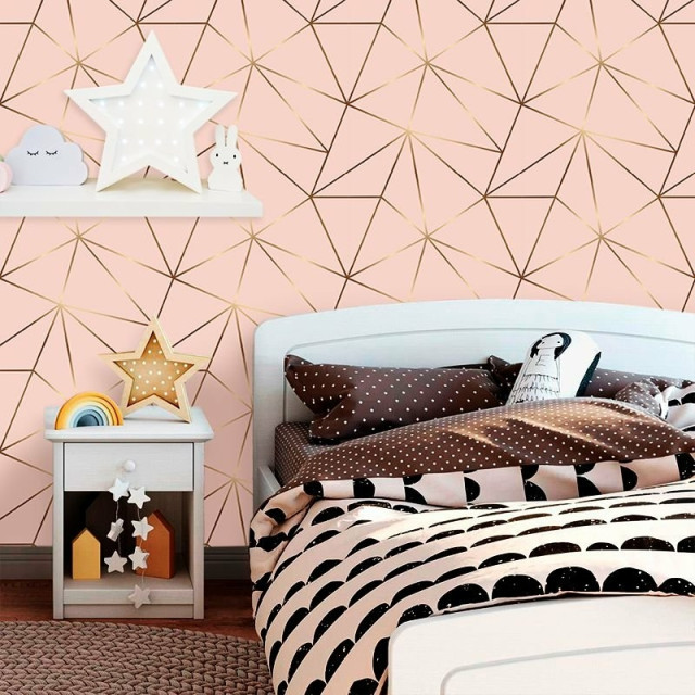 Papel de Parede Zara Soft Pink Rose Gold